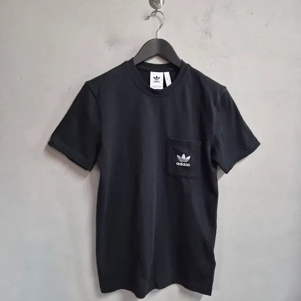 [BUNJANG] Adidas Black Pocket T-Shirt XS / 아디다스 반팔 카라티 블랙 XS
