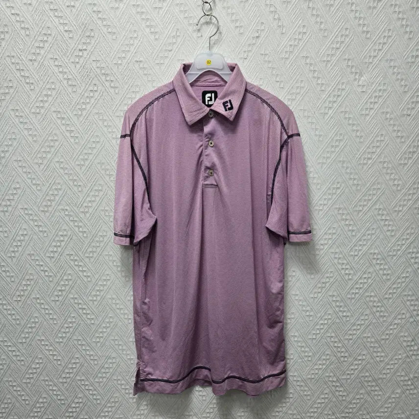 [BUNJANG] FootJoy Stretch Rib Golf Short Sleeve Shirt L / 파82 풋조이 골프 스트레치 라이즐 반팔 L