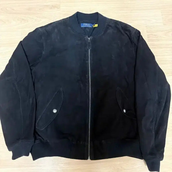 [BUNJANG] Polo Ralph Lauren Suede Bomber Jacket Navy XXL / 폴로 랄프로렌 스웨이드 봄버 자켓 네이비 XXL