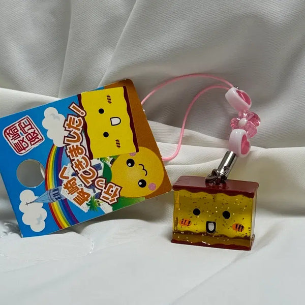 [BUNJANG] Classic Castella Transparent Glitter Bead Keyring / 고전 카스테라 투명 반짝이 비즈 키링