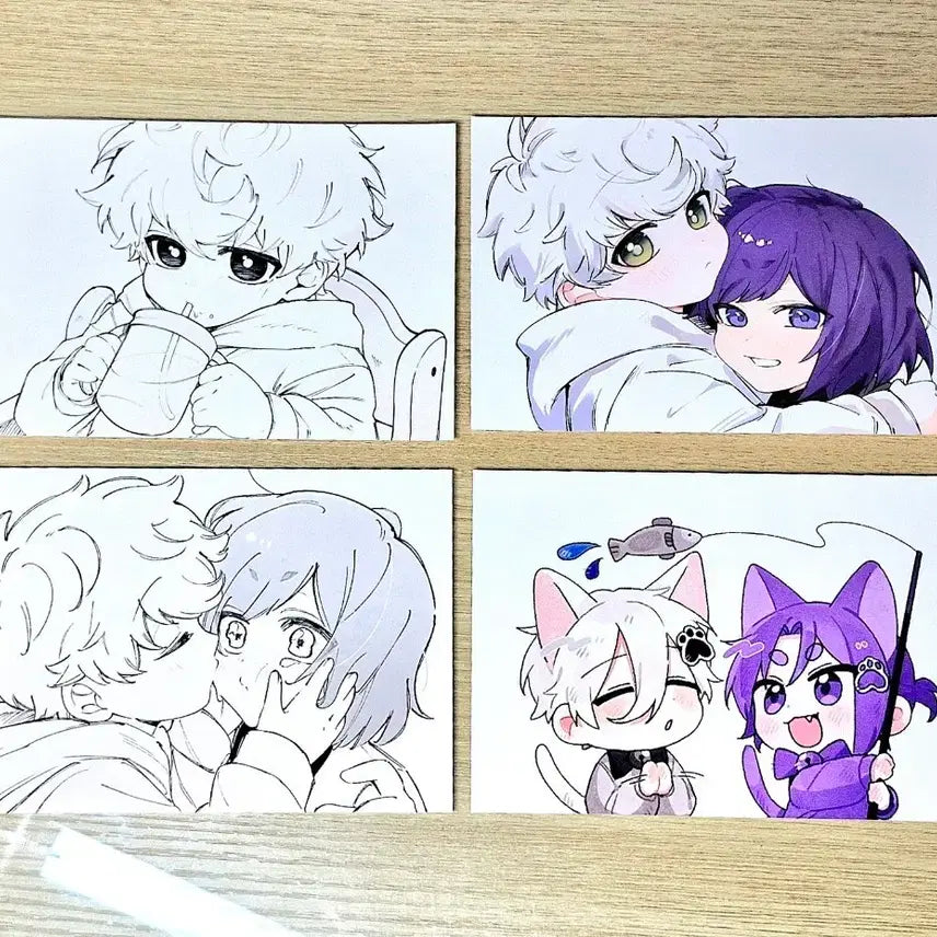 [BUNJANG] Blue Lock Nagi & Reo "Poka" Postcard Set / 블루록 나기레오 프박 엽서 나기세이시로 미카게레오