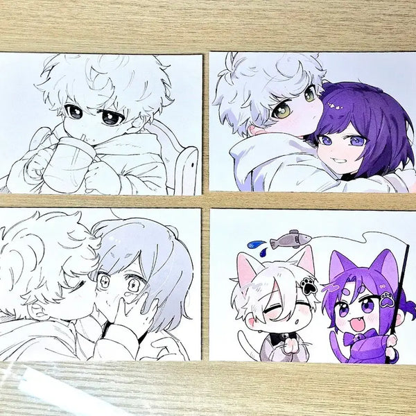 [BUNJANG] Blue Lock Nagi & Reo "Poka" Postcard Set / 블루록 나기레오 프박 엽서 나기세이시로 미카게레오