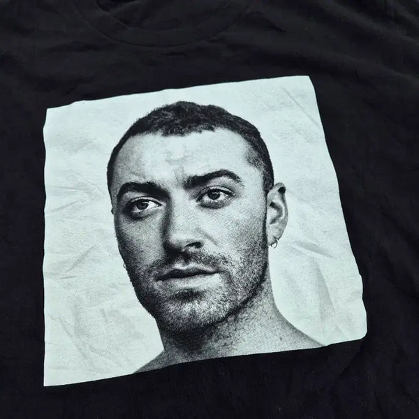 [BUNJANG] Sam Smith The Thrill of It All Tour Graphic T-Shirt / [M] 샘 스미스 (Sam Smith) 2집 앨범 공식 콘서트 투어 흑백