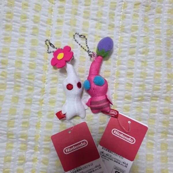 [BUNJANG] Nintendo Pikmin Plush Keychain Set (White & Pink) / [새상품]닌텐도 피크민 인형 키링 2개