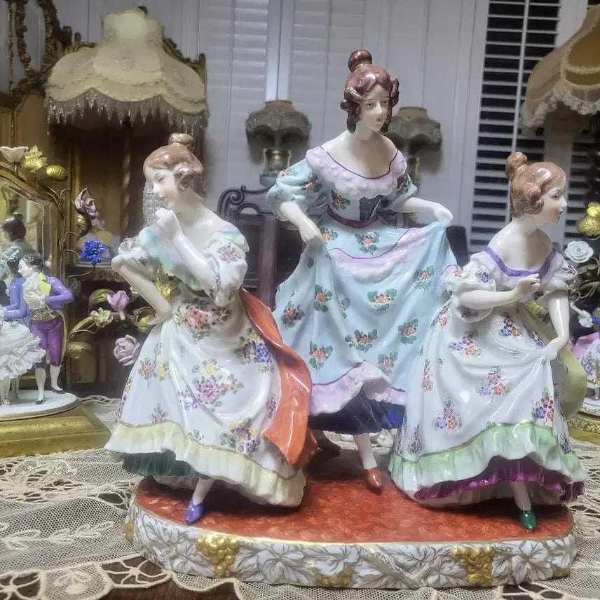 [BUNJANG] Dresden Three Graces Large Figurine / 드레스덴 세자매 피겨린