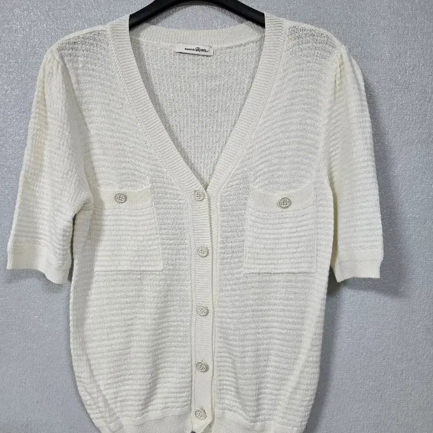 [BUNJANG] Maison de Fleur Short Sleeve Knit Cardigan / 메종드로엠 반팔 니트가디건 55