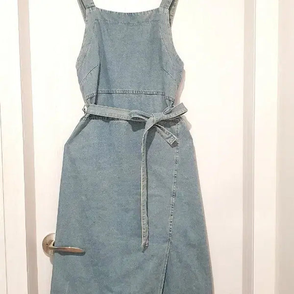 [BUNJANG] Denim Overalls Dress / 데님 소재의 멜빵 원피스예요