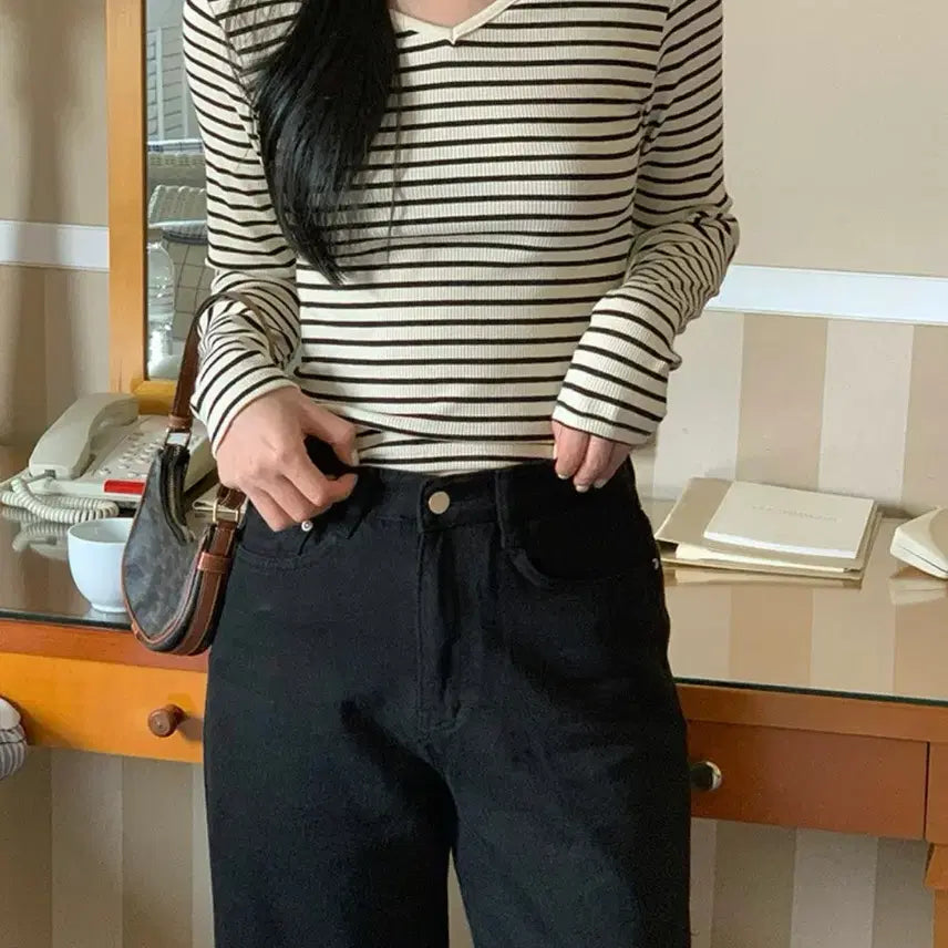 [BUNJANG] Kkonmi High Musi Striped T-Shirt (Unsealed New) / [미개봉 새상품]꼰미고 뮤지 단가라 티셔츠