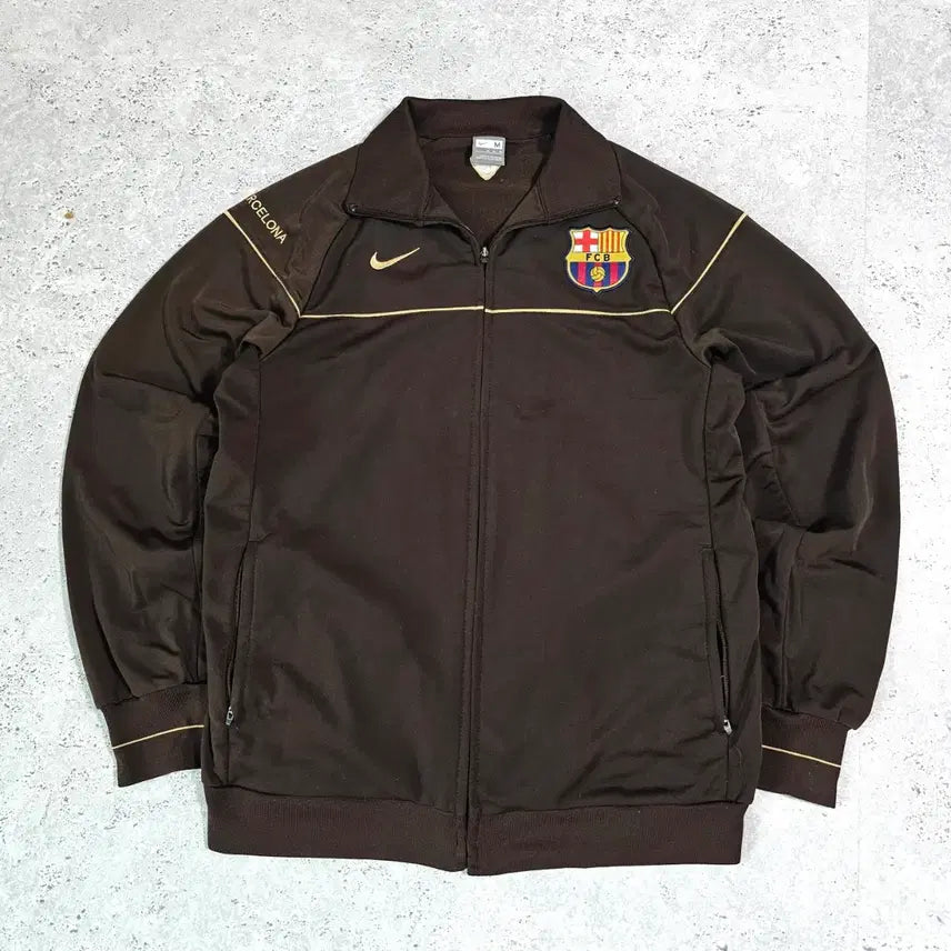 [BUNJANG] Nike Barcelona 08-09 Brown Training Jersey Jacket / 나이키 바르셀로나 08-09 브라운 트레이닝 져지 자켓