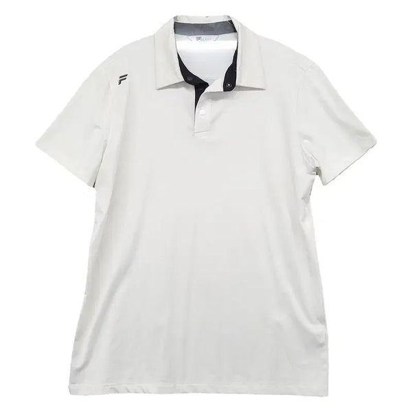 [BUNJANG] Fila White Functional Training Short Sleeve Polo Shirt 100 / 휠라 화이트 기능성 트레이닝 반팔 카라티 100