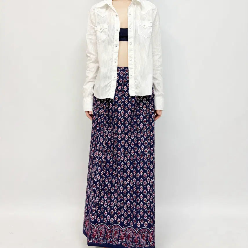 [BUNJANG] GANESH Ethnic Pattern Skirt / GANESH 에스닉 패턴 스커트