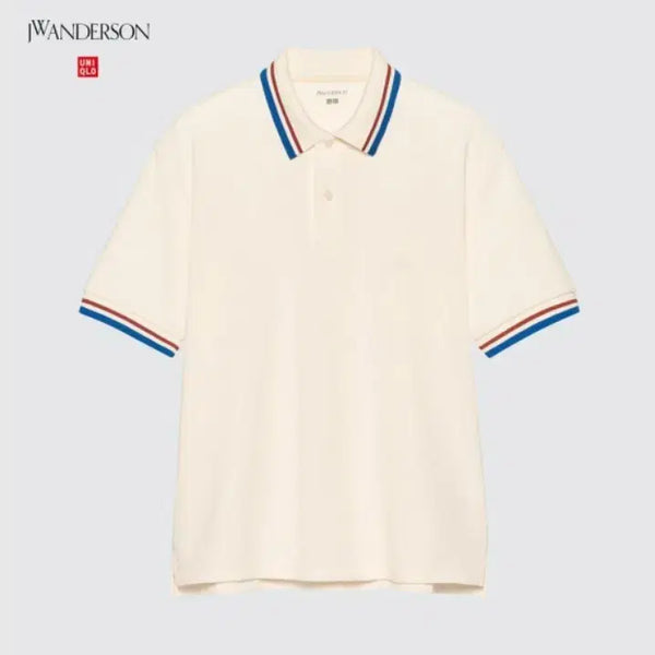[BUNJANG] JW Anderson x Uniqlo Pique Polo Shirt - Ivory / JW앤더슨 유니클로 피케셔츠 아이보리