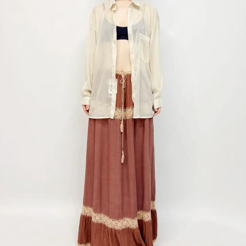 [BUNJANG] P&J Ethnic Crochet Skirt / P&J 에스닉 크로셰 스커트
