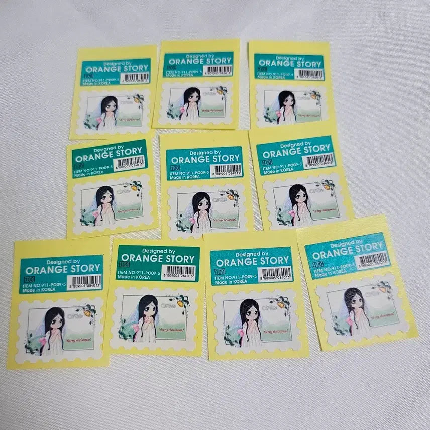 [BUNJANG] Orange Story Stamp Sticker Bundle Set / 고전문구 오렌지스토리 우표 스티커 일괄