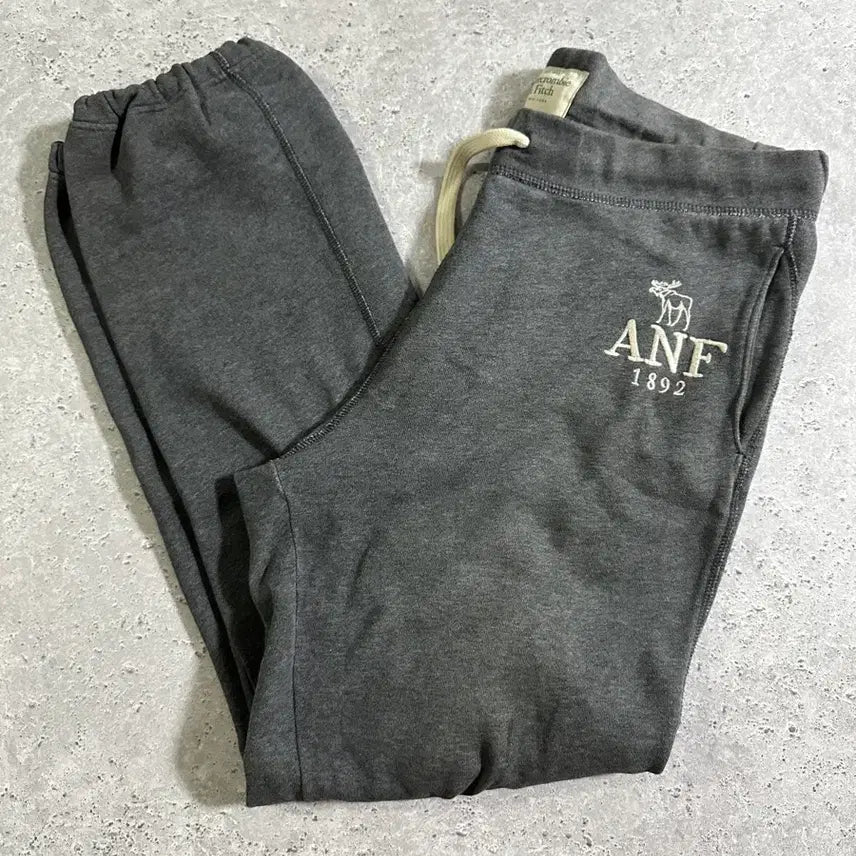 [BUNJANG] Abercrombie & Fitch ANF 1892 Sweat Jogger Pants Charcoal Grey / Abercrombie & Fitch ANF 그레이 스웻 조거팬츠/719