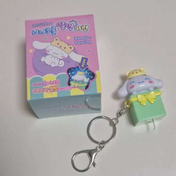 [BUNJANG] Sanrio Cinnamoroll Clicker Keychain Keycap Bag Charm / 산리오 시나모롤 딸깍 키링 키캡 클릭커 가방고리