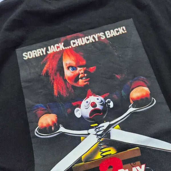 [BUNJANG] Child's Play 2 Chucky Official Licensed Graphic T-Shirt / [M] 사탄의 인형 2 처키 (Child's Play 2) 오피셜 메인