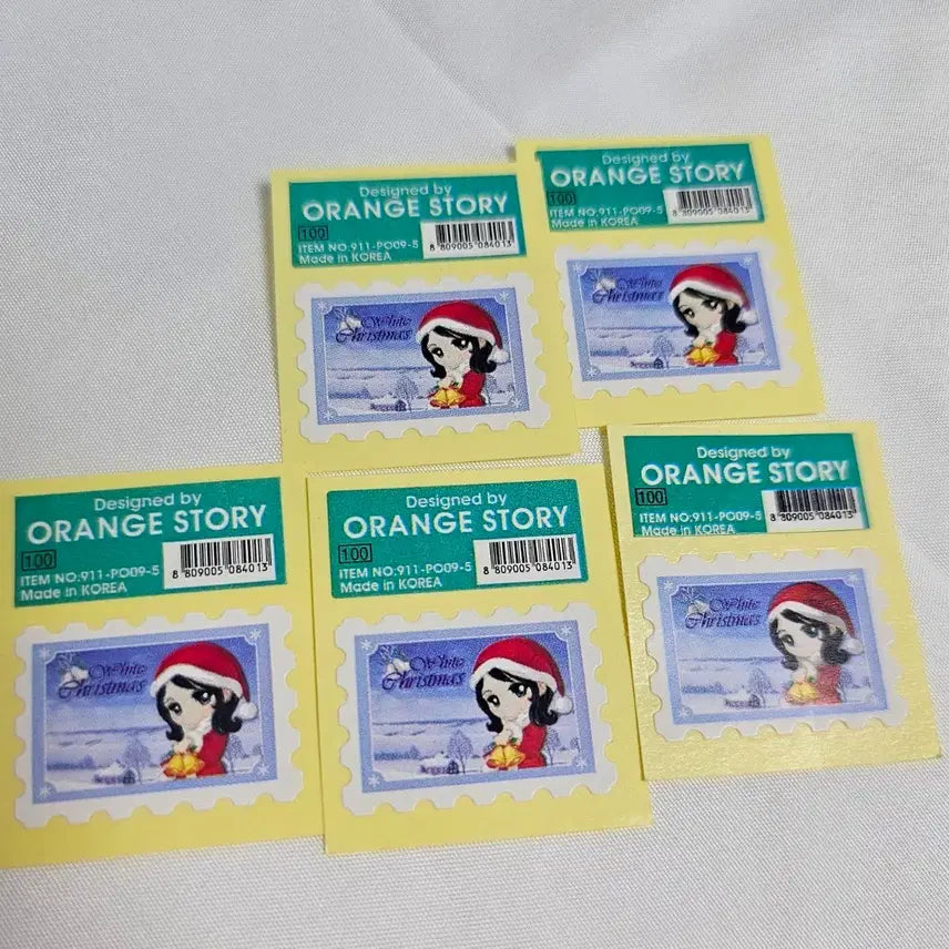 [BUNJANG] Orange Story Stamp Sticker Bundle Set / 고전문구 오렌지스토리 우표 스티커 일괄