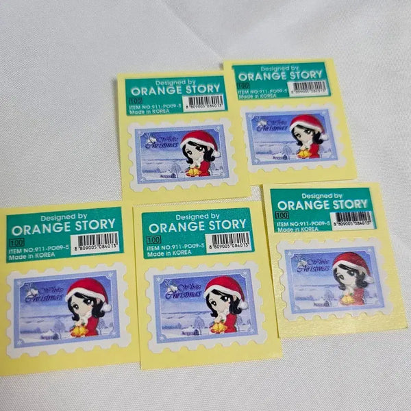 [BUNJANG] Orange Story Stamp Sticker Bundle Set / 고전문구 오렌지스토리 우표 스티커 일괄
