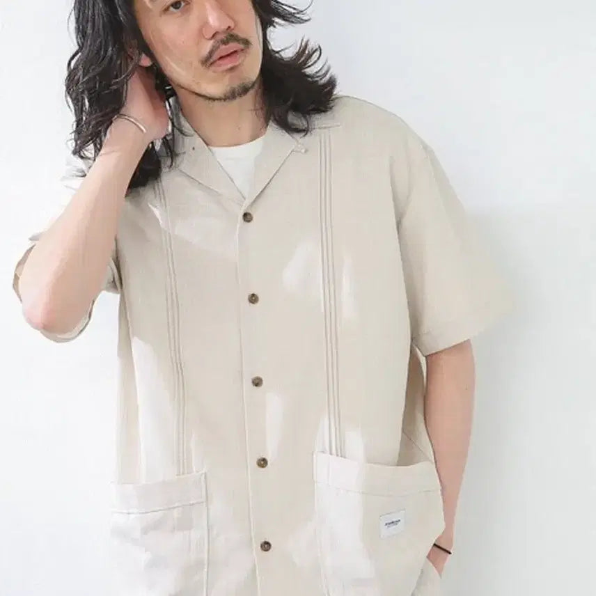 [BUNJANG] JEMORGAN x Urban Research Sonny Label Guayabera Shirt / JEMORGAN 제이모건 소니라벨 테크리넨 구아야베라 쿠바셔츠 L~105