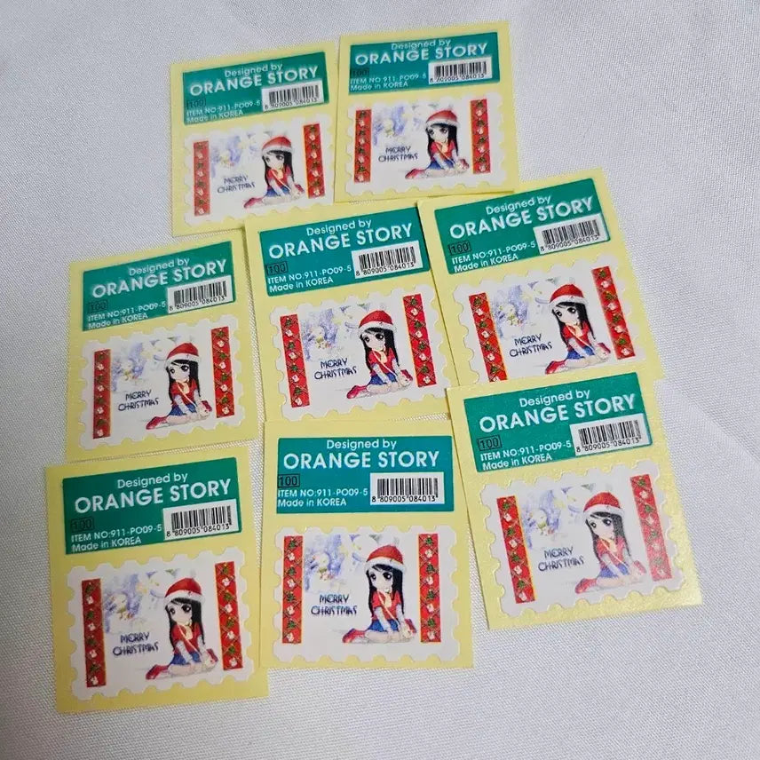 [BUNJANG] Orange Story Stamp Sticker Bundle Set / 고전문구 오렌지스토리 우표 스티커 일괄