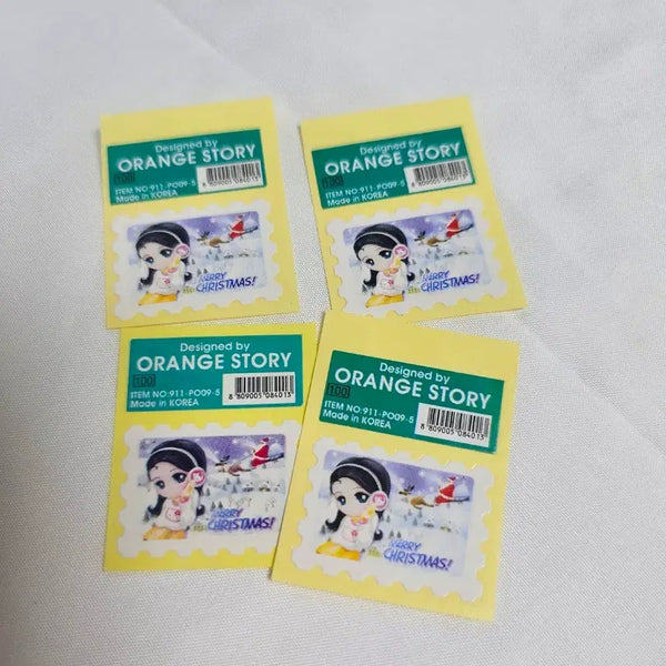 [BUNJANG] Orange Story Stamp Sticker Bundle Set / 고전문구 오렌지스토리 우표 스티커 일괄