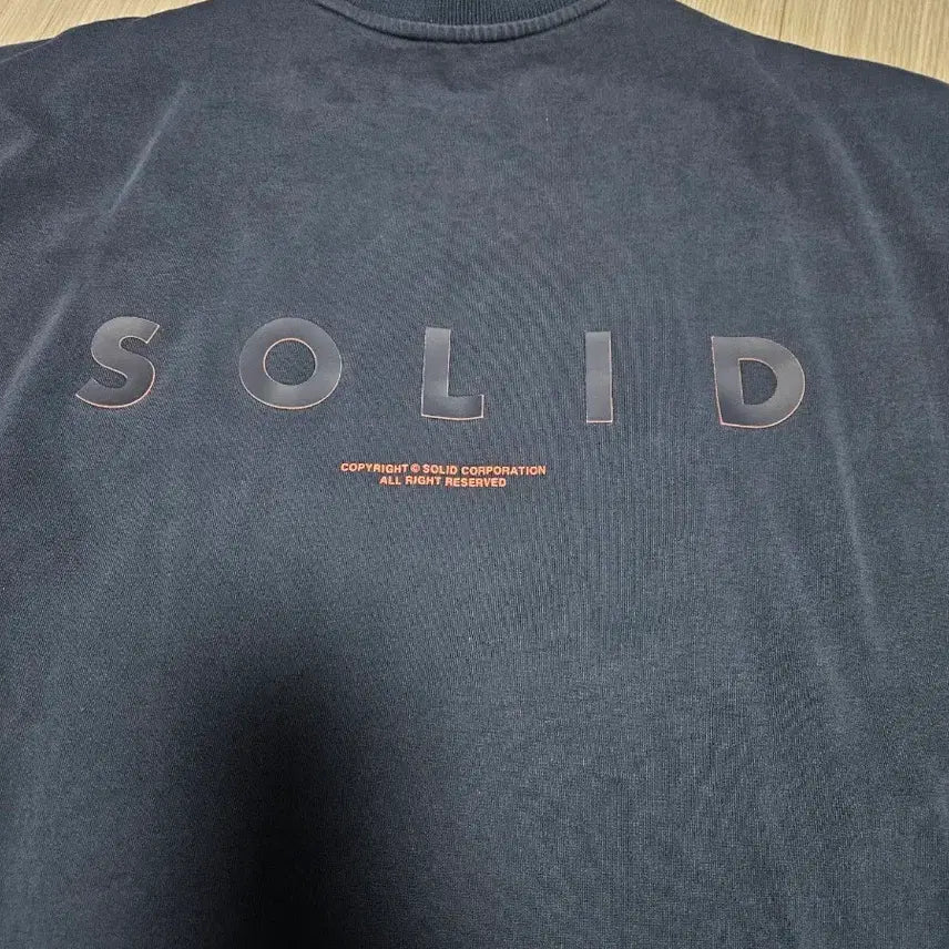 [BUNJANG] Solid Homme Back Logo Navy Short Sleeve T-Shirt / 솔리드옴므 백로고 네이비 반팔 110 50