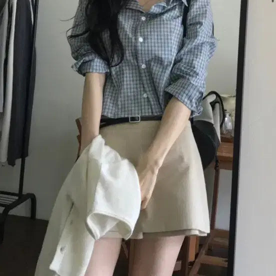 [BUNJANG] With Bloom Shirt and Skirt Set / 위드블룸 셔츠, 치마바지 세트