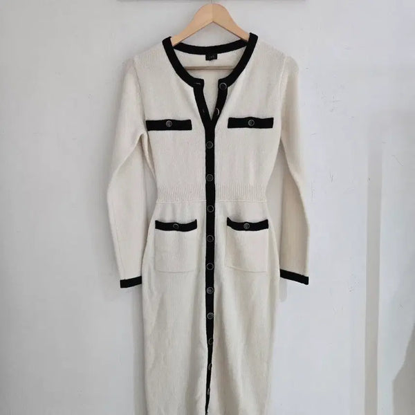 [BUNJANG] SIE Knit Dress Cream & Black Size 1 / 시에 니트 드레스