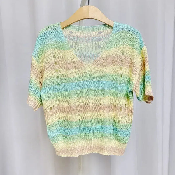 [BUNJANG] Vanneke Short Sleeve Knit T-shirt / 반에이크 반팔니트
