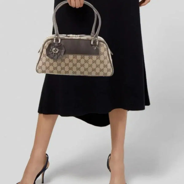 [BUNJANG] Gucci GG Canvas Floral Embellished Tote Bag / (정품) 구찌 GG 캔버스 플라워 장식 토트백
