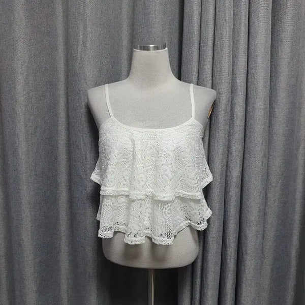 [BUNJANG] Sleeveless Frill Camisole Blouse / 슬리브리스 프릴 나시블라우스