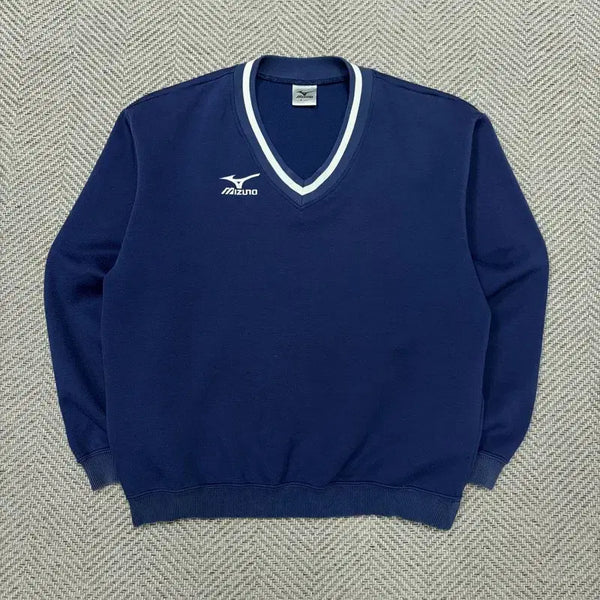 [BUNJANG] Mizuno V-Neck Sweatshirt V4895 / 미즈노 브이넥 맨투맨 v4895