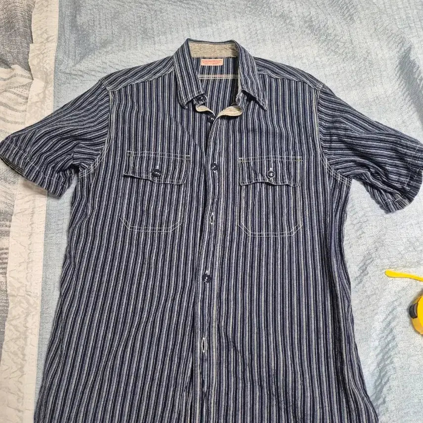 [BUNJANG] Sugar Cane Stripe Short Sleeve Shirt / 슈가케인 반팔셔츠 팝니다