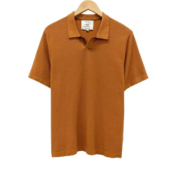[BUNJANG] Henry Cotton's Knit Short Sleeve Orange Brown (L) / 헨리코튼 니트 반팔 오렌지브라운 (L)