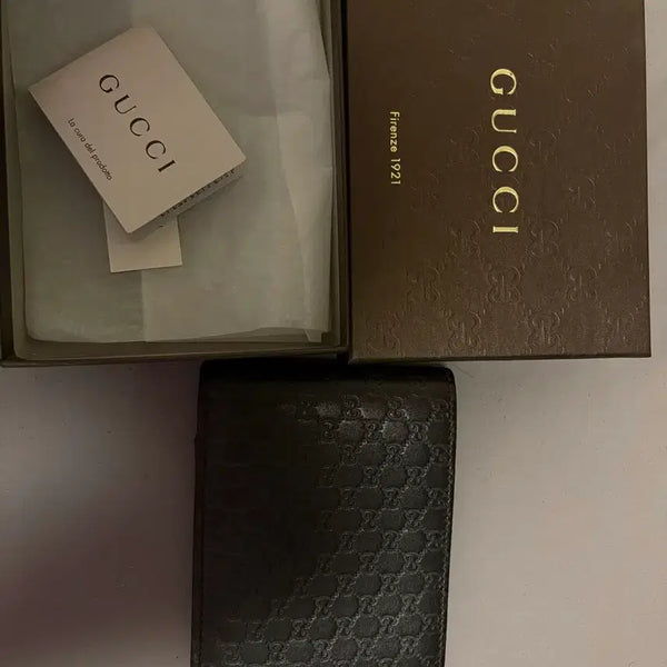 [BUNJANG] Gucci Microguccissima Bi-fold Wallet Dark Brown / 구찌 마이크로시마 반지갑 (짙은 브라운)