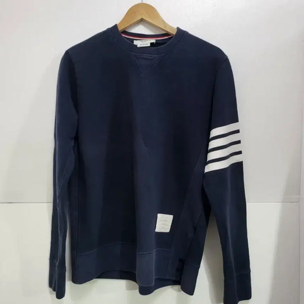 [BUNJANG] Thom Browne 4-Bar Sweatshirt Navy / 톰브라운 4선 완장 맨투맨 네이비