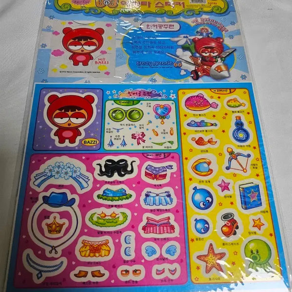 [BUNJANG] Crazy Arcade Coordinate Sticker Set / 고전문구 크레이지아케이드 코디스티커