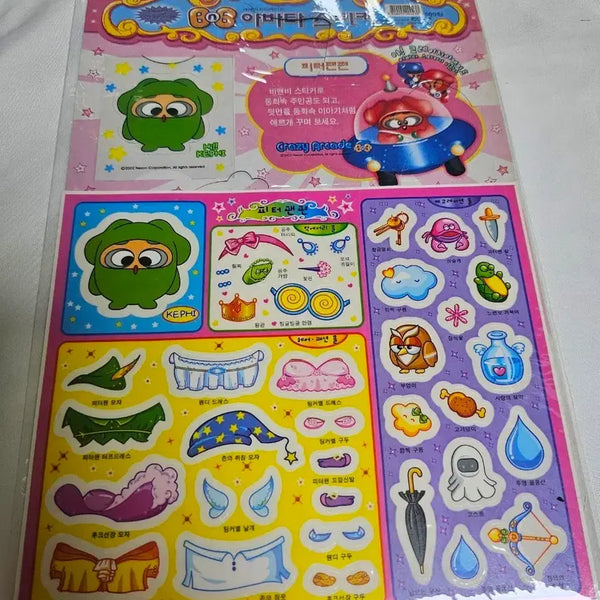 [BUNJANG] Classic Stationery Crazy Arcade Coordi Sticker / 고전문구 크레이지아케이드 코디스티커