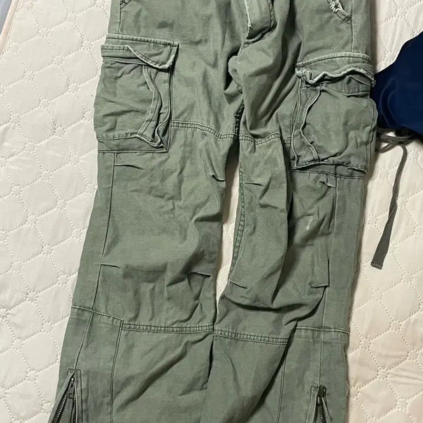 [BUNJANG] Khaki Cargo Pants Vintage / 카키색 카고바지 빈티지
