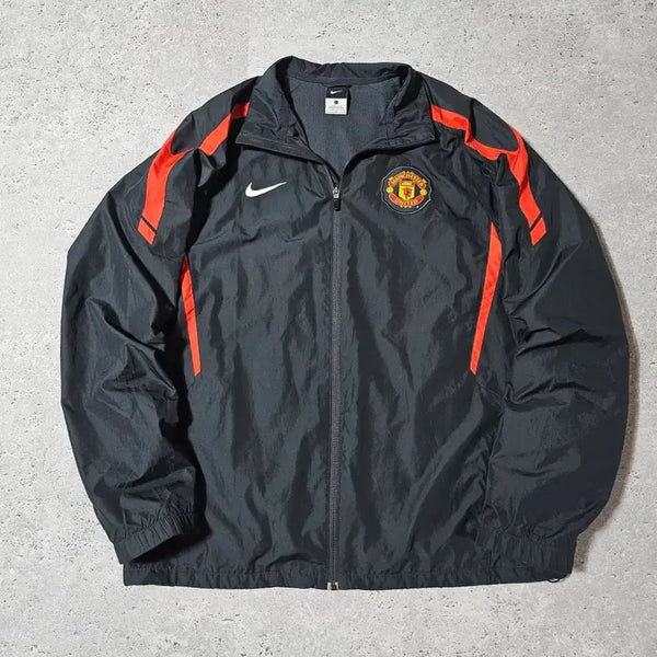 [BUNJANG] Nike Manchester United 10-11 Charcoal Sideline Windbreaker Jacket XL / 나이키 맨유 10-11 차콜 사이드라인 바람막이 자켓