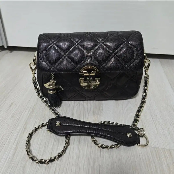 [BUNJANG] Meticrocity Quilting Chain Shoulder Bag Black / 메트로시티  퀼팅 체인 숄더백 블랙