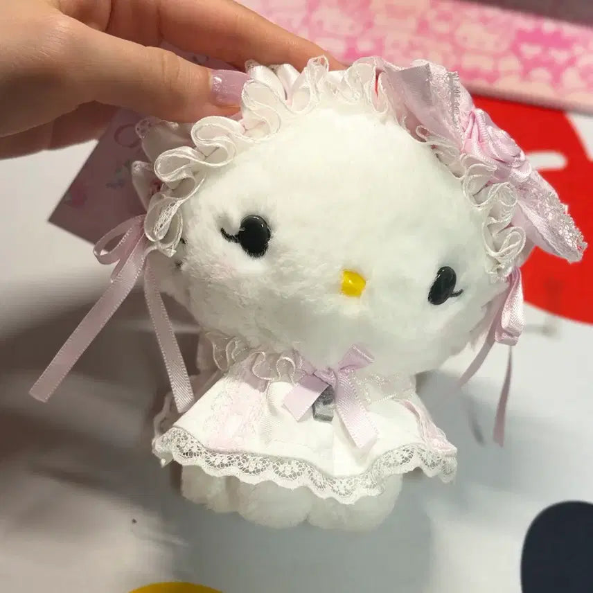 [BUNJANG] Sanrio Charmy Kitty White Frill Mascot Holder Keyring / 산리오 챠미 키티 화이트 프릴 마스코트 홀더 키링