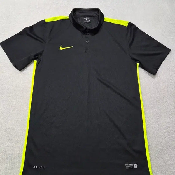 [BUNJANG] Nike Dri-FIT Short Sleeve Polo Shirt Black Neon (90-95) / 나이키 드라이핏 반팔 카라티 블랙 형광 90~95