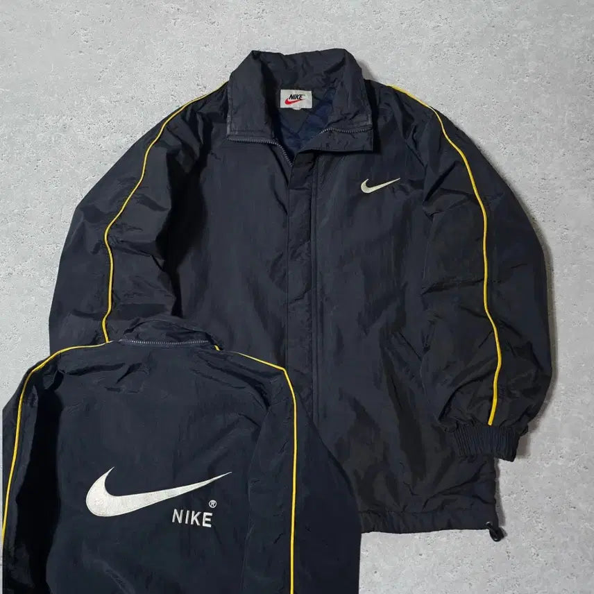[BUNJANG] Nike Big Logo Old School Jacket / 나이키 빅로고 올드스쿨 검노 바람막이 자켓