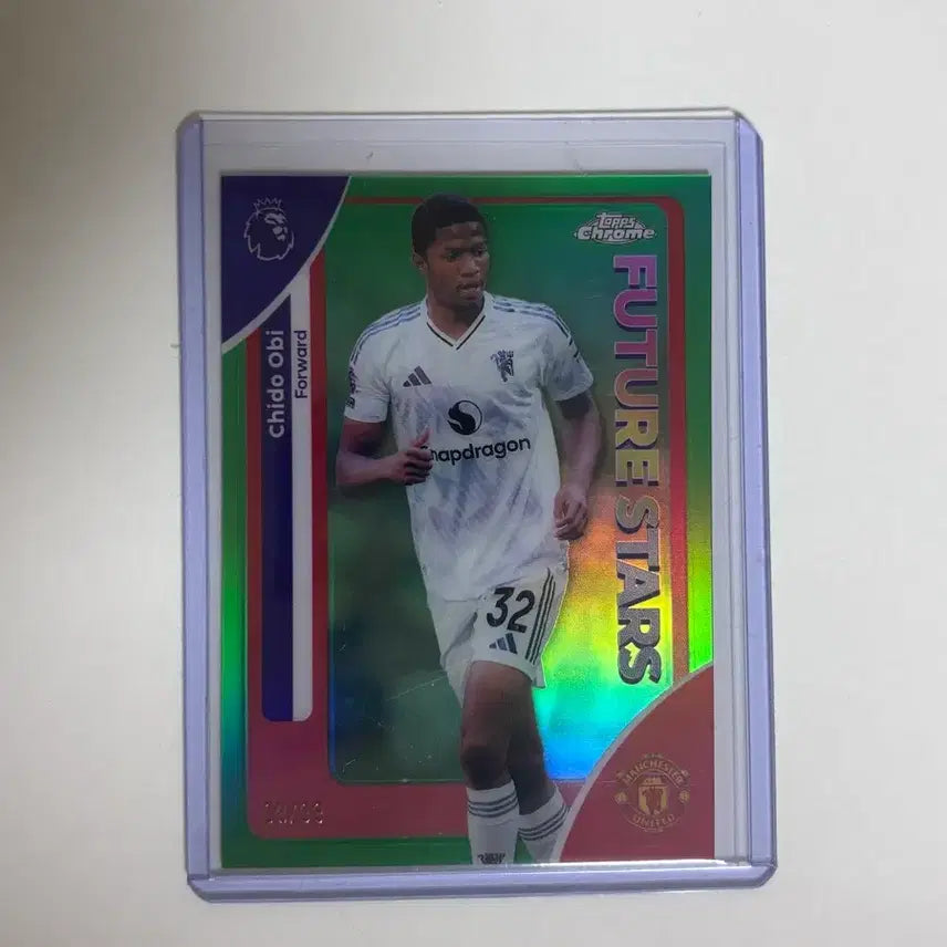 [BUNJANG] Manchester United Chicharito 'Chrome Future Stars' Limited Edition Card / 99한정 맨유 치도 오비 탑스 크롬 퓨처스타