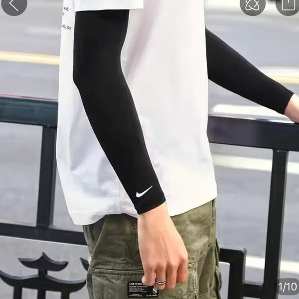 [BUNJANG] Nike Cooling Arm Sleeves (Black, White) / 나이키 쿨토시 (블랙 ,흰색)