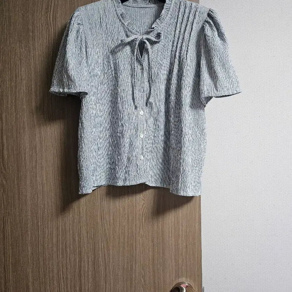 [BUNJANG] Rinkle Summer Shirring Blouse / 링클 썸머 셔링 블라우스