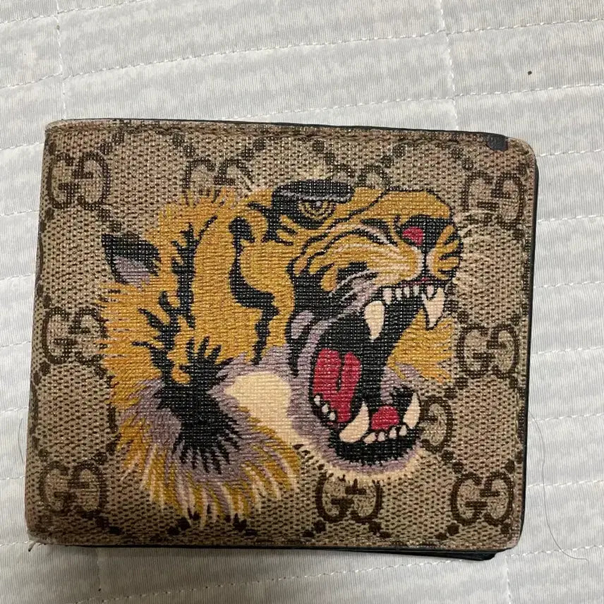 [BUNJANG] Gucci Tiger Pattern Bifold Wallet / 구찌 호랑이 패턴 반지갑