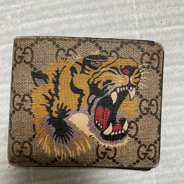 [BUNJANG] Gucci Tiger Pattern Bifold Wallet / 구찌 호랑이 패턴 반지갑